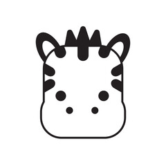 Zebra Black and White Icon