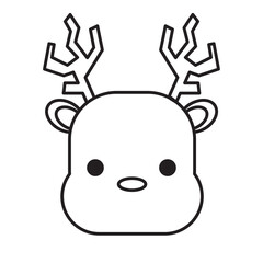 Deer Black and White Icon