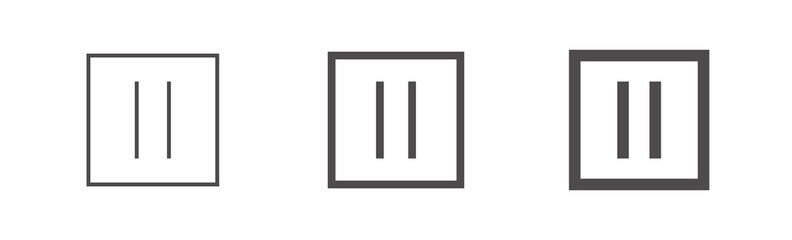 Clothes care icon, DRIP LINE DRYING. International marking of fabric on the label. Set of washing symbol of different thickness.