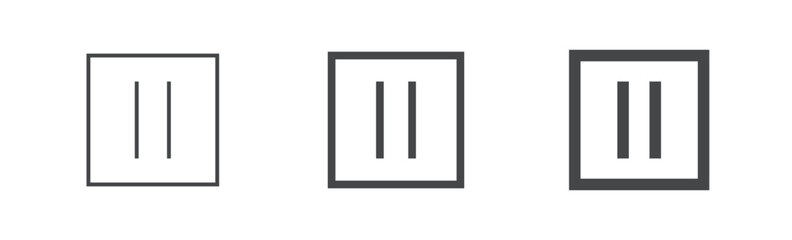 Clothes care icon, DRIP LINE DRYING. International marking of fabric on the label. Set of washing symbol of different thickness.
