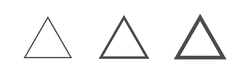 Clothes care icon, ANY BLEACH ALLOWED. International marking of fabric on the label. Set of washing symbol of different thickness.