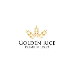 
Luxury and elegant golden rice logo design