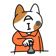チェスをする猫型人工知能（三毛猫）
