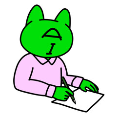 文章を書く猫型人工知能（サイバー）