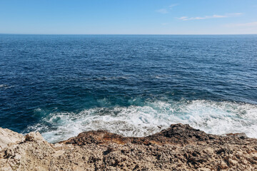 Water's edge on the peninsula of Saint-Jean-Cap-Ferrat on a sunny day