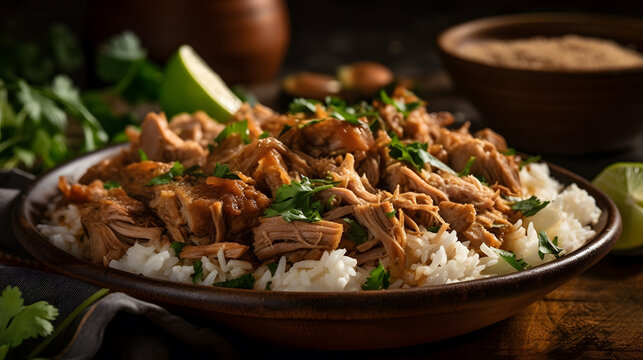 A Gorgeous Plate Of Pork Carnitas