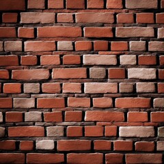 Rustic Brick Wall Texture, Aged Brickwork, Generative AI