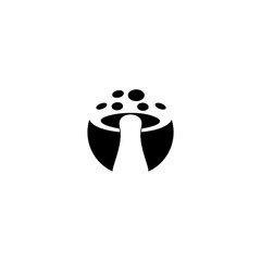 Mushroom farm logo isolated on white background