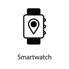 Smartwatch icon design stock illustration