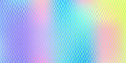 Iridescent hologram texture, vector holographic gradient background and rainbow neon pattern. Pastel colors blend light and hologram foil abstract background