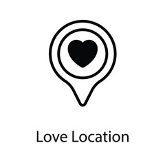 Love location icon design stock illustration