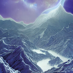 sunrise in mountains