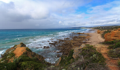 Fototapeta na wymiar Aireys Inlet - popular holiday destination in Great Ocean Road, Australia