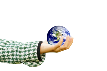 World Environment Day. Earth in human hands.