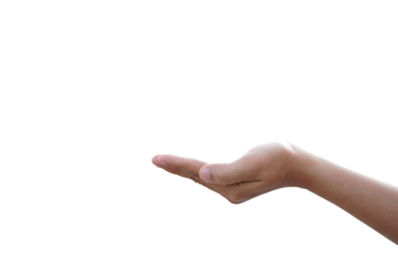 human hand reaching forward