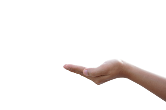 human hand reaching forward