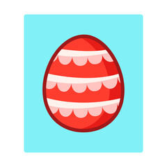A Easter eggs with various drawings. flat design style minimal vector illustration.