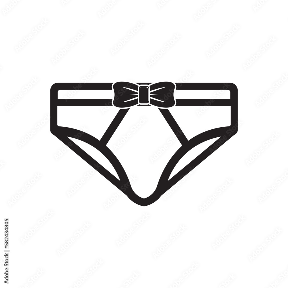 Poster Underpants icon symbol illustration design template