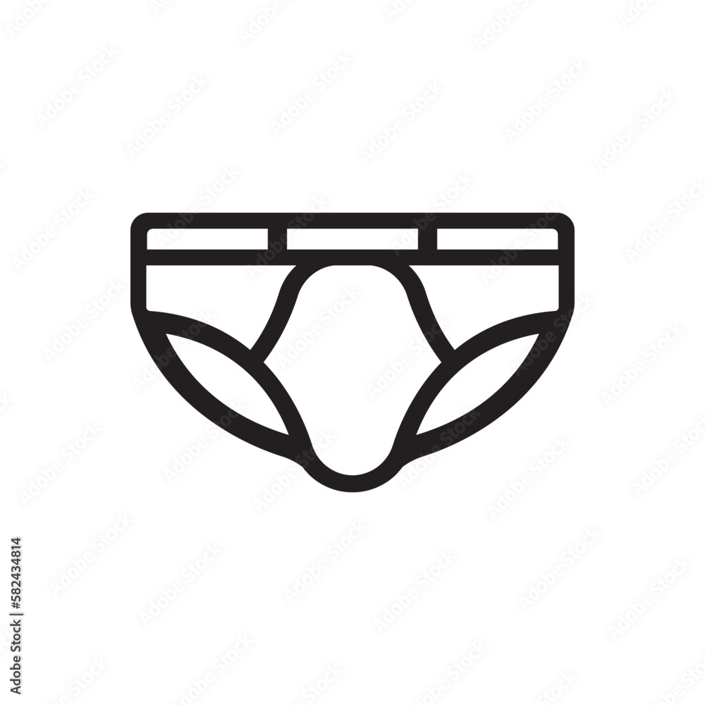 Poster Underpants icon symbol illustration design template