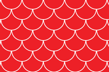 abstract big mermaid scale on red background pattern design for wallpaper, paper.