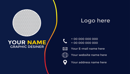 Creative Modern  abstract simple Minimal professional and Clean Business Card  Mockup  design.