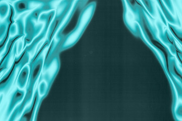 Dark background gradient grainy texture. Psychedelic wallpaper fluid cyan tones.