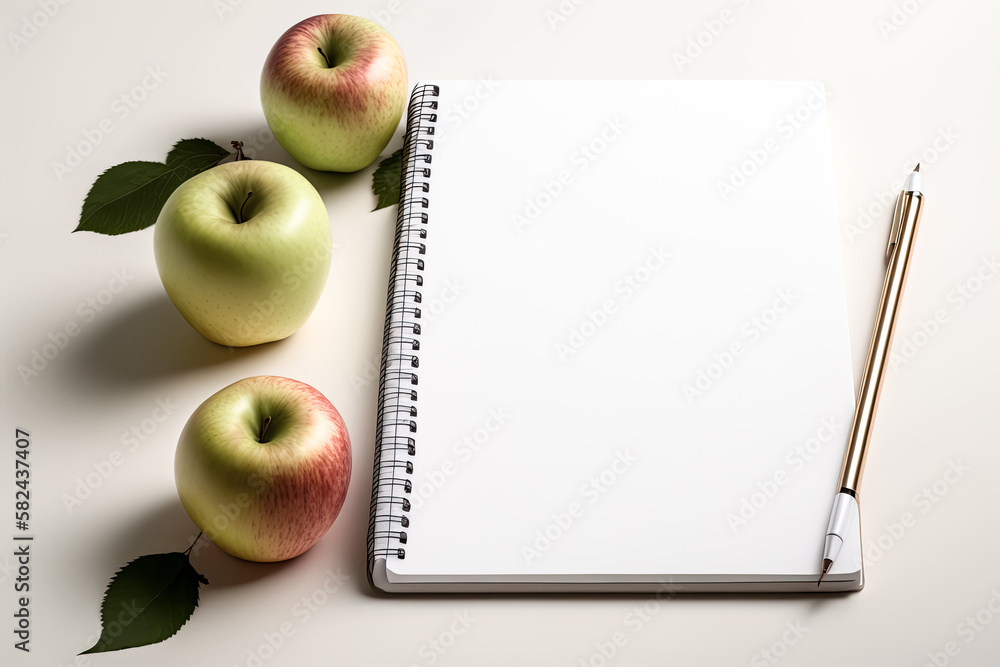 Poster a blank page with several items on the edges, delicately placed in the corner - generative ai.