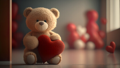 Teddy bear with a heart, Generative AI