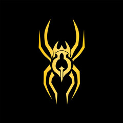 illustration vector graphic of template logo symbol spider Golden
