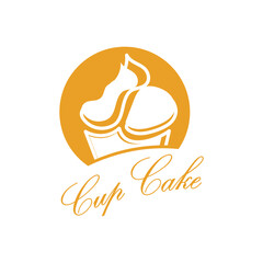 Cupcake Logo design vector illustration template. Cupcake bakery icon.cake store,caker shop ,vector