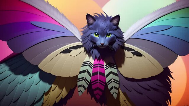 Fantastic creature a mixture of animal and insect, created with the help of artificial intelligence.
