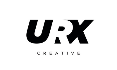 URX letters negative space logo design. creative typography monogram vector	