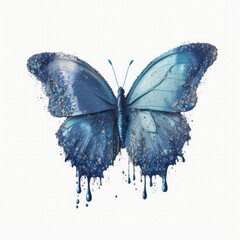 "Highly Detailed Pearlescent Opal Blue Butterfly" (no change needed as it already fits within the 200 character limit)