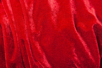 Red velvet background close up