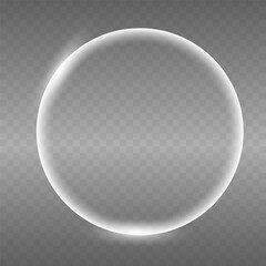 Light effect twirl, white trail wave. Curve light effect of white line. Luminous white circle.