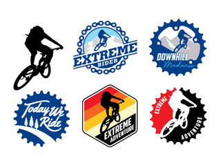 Mountain Bike Adventure Logo Badge 04 