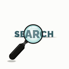 Search and magnifying glass vector illustration