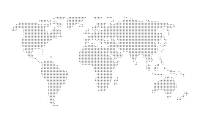 Fototapeta na wymiar Dotted map of the world. Vector illustration. Flat style