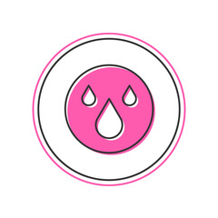 Filled outline Water drop icon isolated on white background. Vector