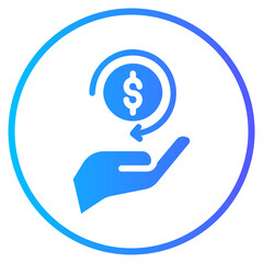 refund gradient icon