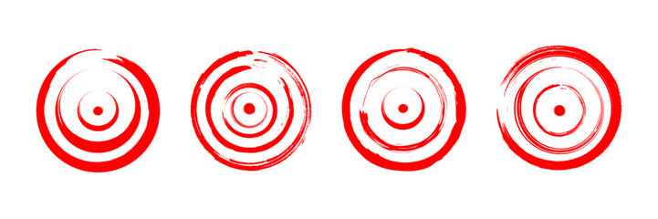 vector red target painted with paint.