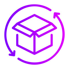 product return gradient icon