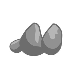 Stone illustration with outline, Stone vector element, Stone Vector