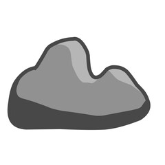 Stone illustration with outline, Stone vector element, Stone Vector