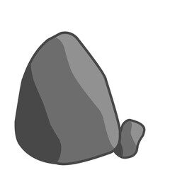 Stone illustration with outline, Stone vector element, Stone Vector