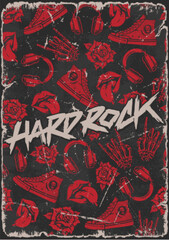 Hard rock vintage colorful flyer