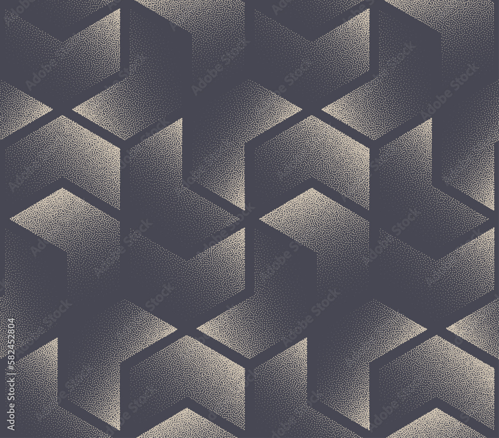 Poster eye catched modern chevron seamless pattern vector dot work abstract background. sophisticated compl