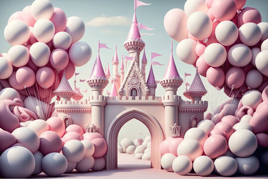 Enchanted Birthday. dreamy and magical birthday. Generative Ai