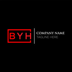 BYH letter logo design on black background. BYH creative initials letter logo concept. BYH letter design. BYH letter design on black background. BYH logo vector.
