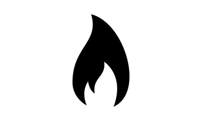 Fire Flame Logo design vector. Bonfire Silhouette Logotype icon